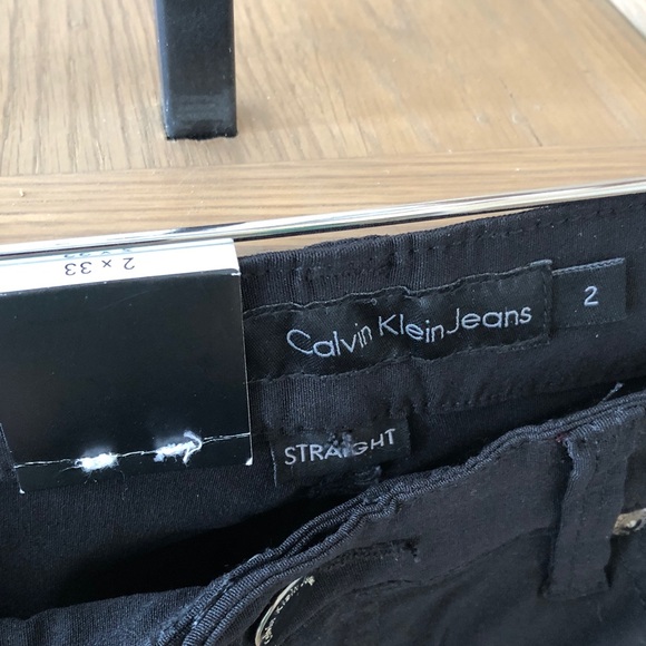 NWT Calvin Klein 5-Pocket Mid-Rise Straight Pants in Black, Size 2 Tall (Like 4) - Picture 10 of 13